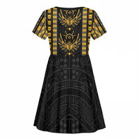 Egypt The Scarab Beetle Kid Short Sleeve Dress Winged Solar Amulet Symbol