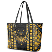 Egypt The Scarab Beetle Leather Tote Bag Winged Solar Amulet Symbol