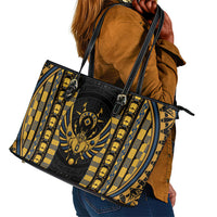 Egypt The Scarab Beetle Leather Tote Bag Winged Solar Amulet Symbol