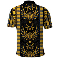 Egypt The Scarab Beetle Polo Shirt Winged Solar Amulet Symbol