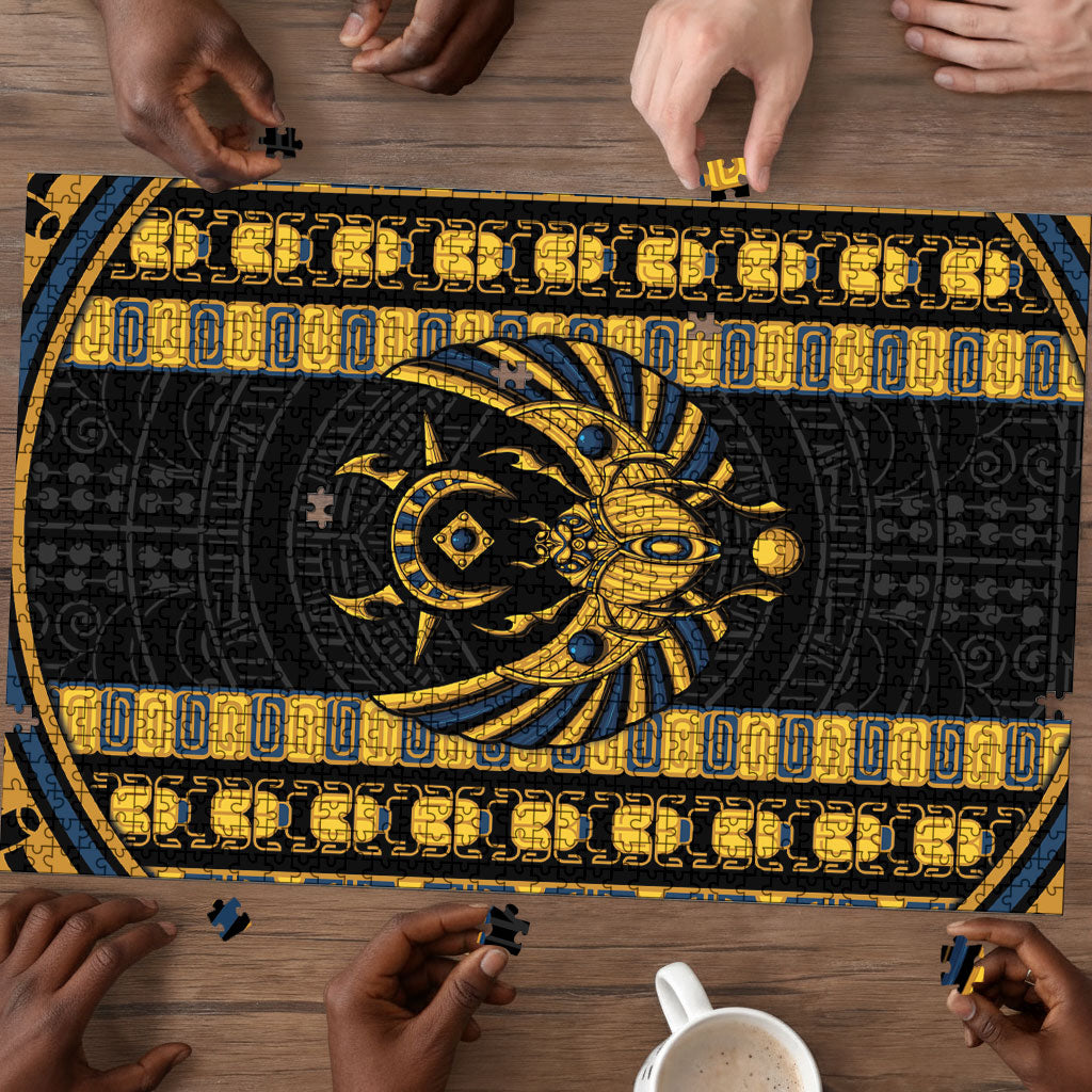 Egypt The Scarab Beetle Puzzle Winged Solar Amulet Symbol
