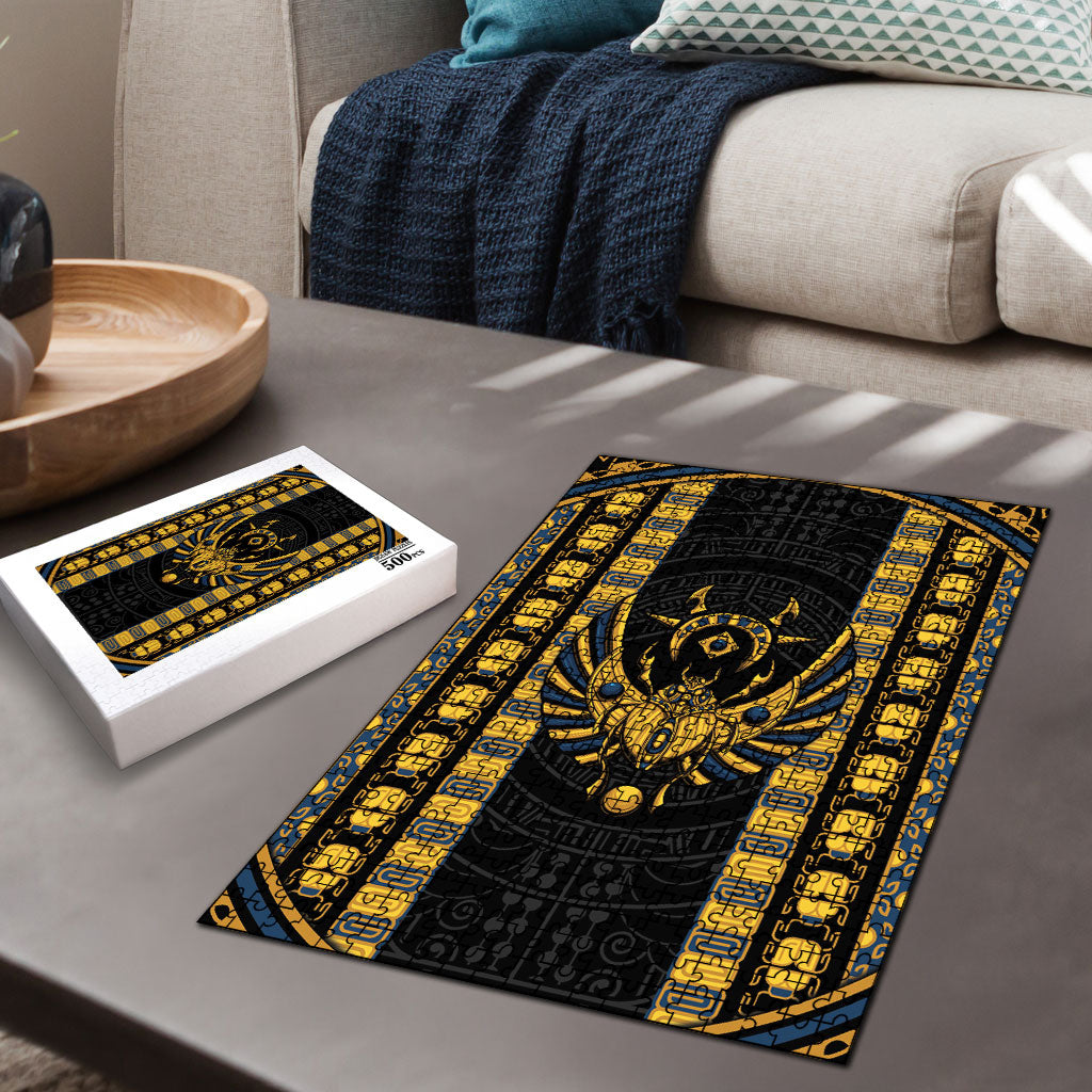 Egypt The Scarab Beetle Puzzle Winged Solar Amulet Symbol