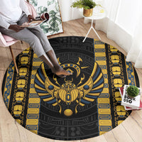 Egypt The Scarab Beetle Round Carpet Winged Solar Amulet Symbol