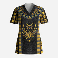 Egypt The Scarab Beetle Scrub Top Winged Solar Amulet Symbol