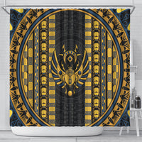 Egypt The Scarab Beetle Shower Curtain Winged Solar Amulet Symbol