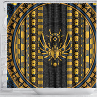 Egypt The Scarab Beetle Shower Curtain Winged Solar Amulet Symbol