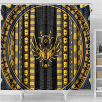Egypt The Scarab Beetle Shower Curtain Winged Solar Amulet Symbol