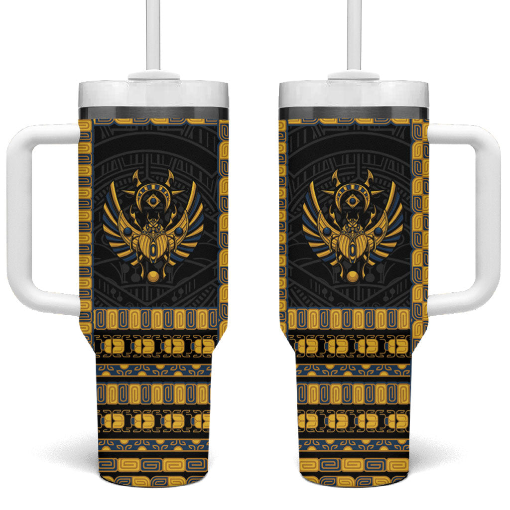 Egypt The Scarab Beetle Tumbler With Handle Winged Solar Amulet Symbol