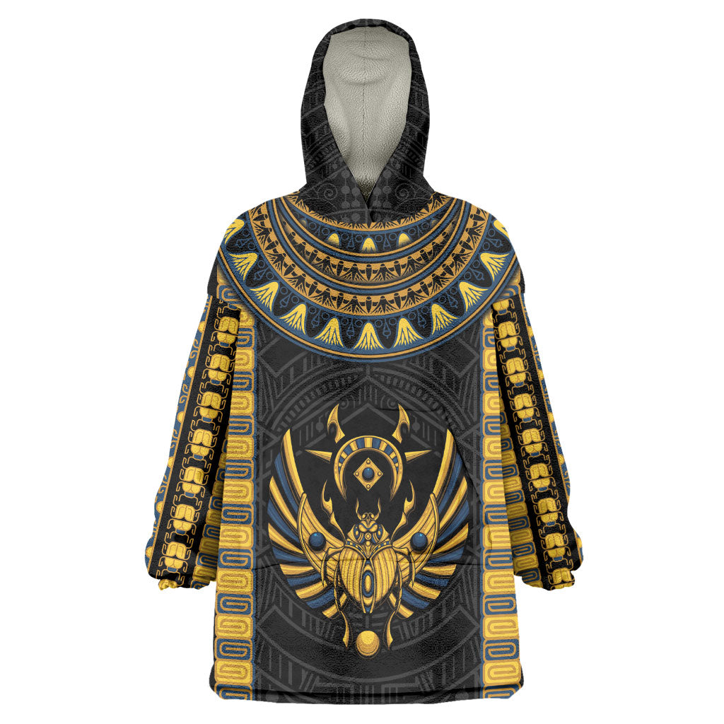 Egypt The Scarab Beetle Wearable Blanket Hoodie Winged Solar Amulet Symbol