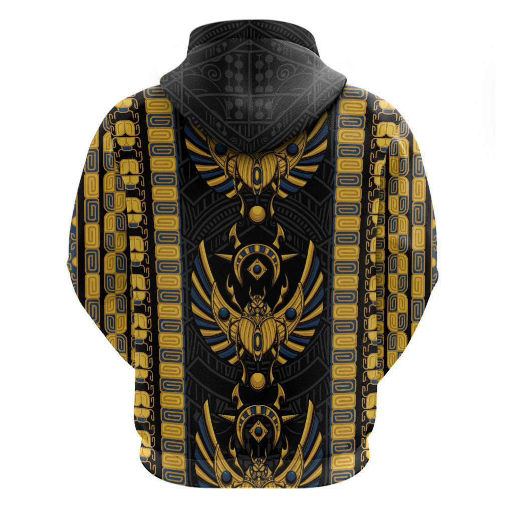 Egypt The Scarab Beetle Zip Hoodie Winged Solar Amulet Symbol