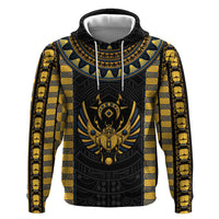 Egypt The Scarab Beetle Zip Hoodie Winged Solar Amulet Symbol