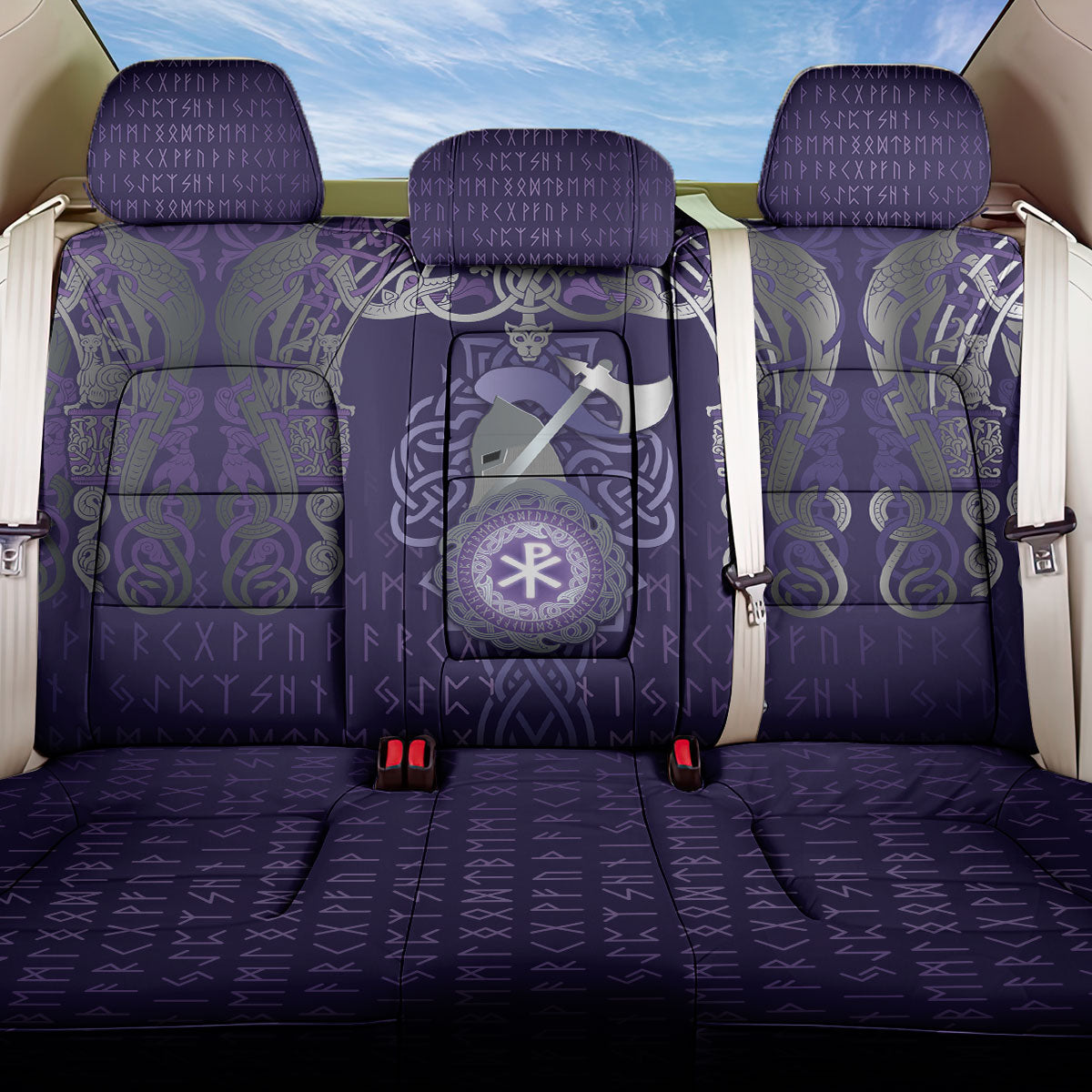 Vikings The Varangian Guard Back Car Seat Cover Ancient Chi Rho Symbols