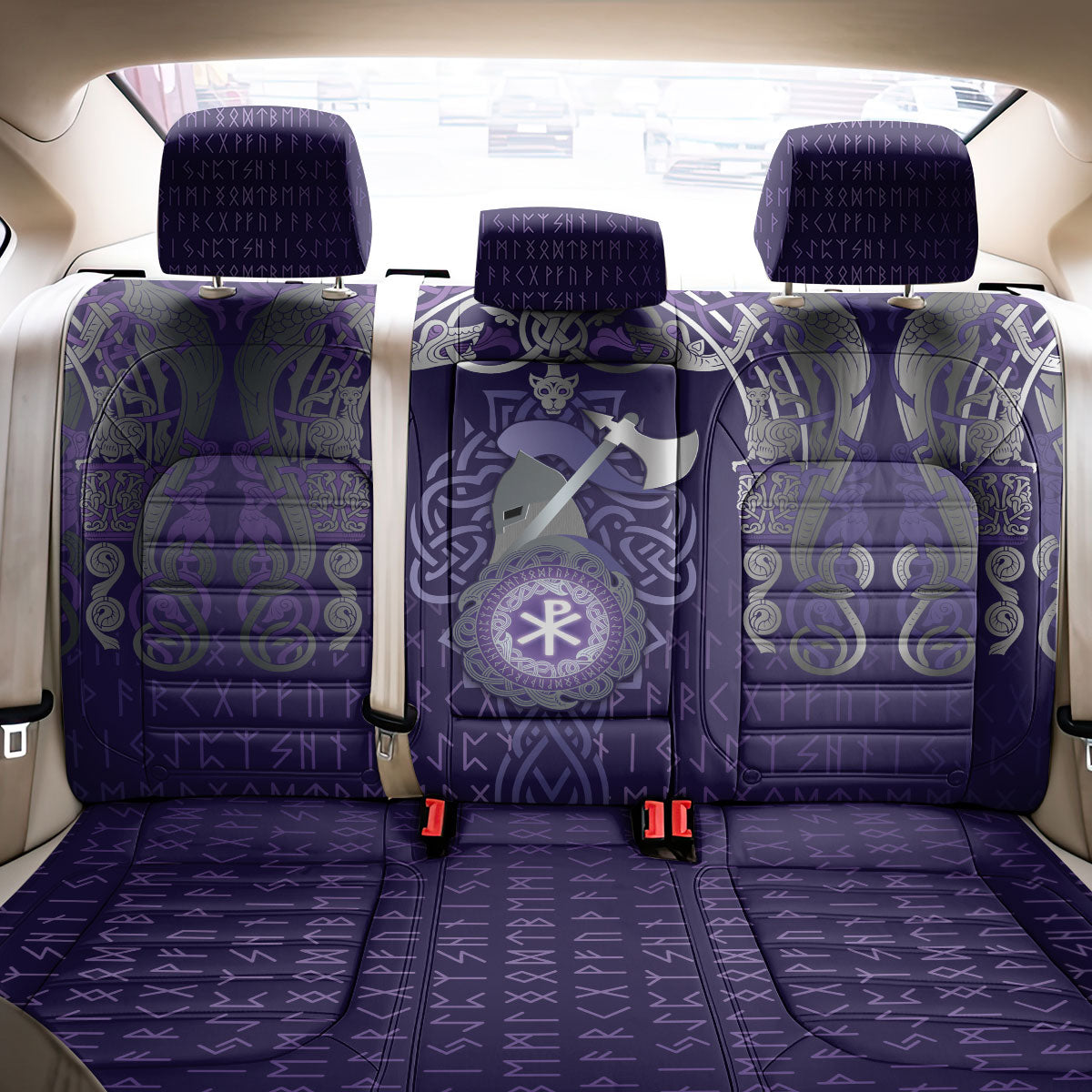 Vikings The Varangian Guard Back Car Seat Cover Ancient Chi Rho Symbols