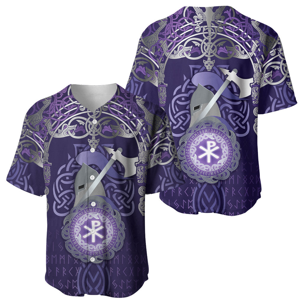 Vikings The Varangian Guard Baseball Jersey Ancient Chi Rho Symbols
