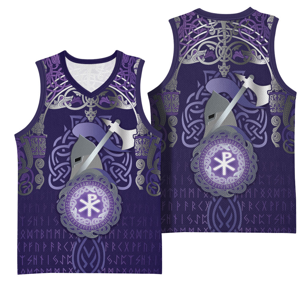 Vikings The Varangian Guard Basketball Jersey Ancient Chi Rho Symbols