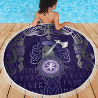 Vikings The Varangian Guard Beach Blanket Ancient Chi Rho Symbols
