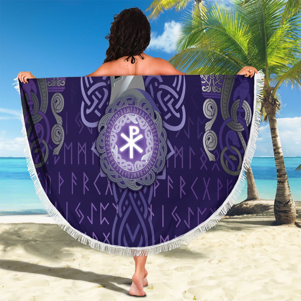 Vikings The Varangian Guard Beach Blanket Ancient Chi Rho Symbols