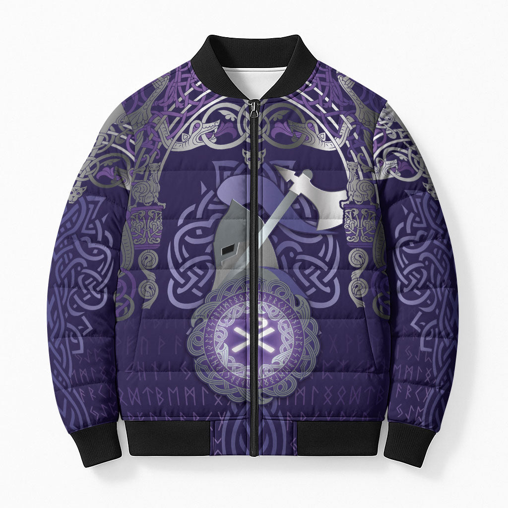 Vikings The Varangian Guard Bomber Puffer Jacket Ancient Chi Rho Symbols