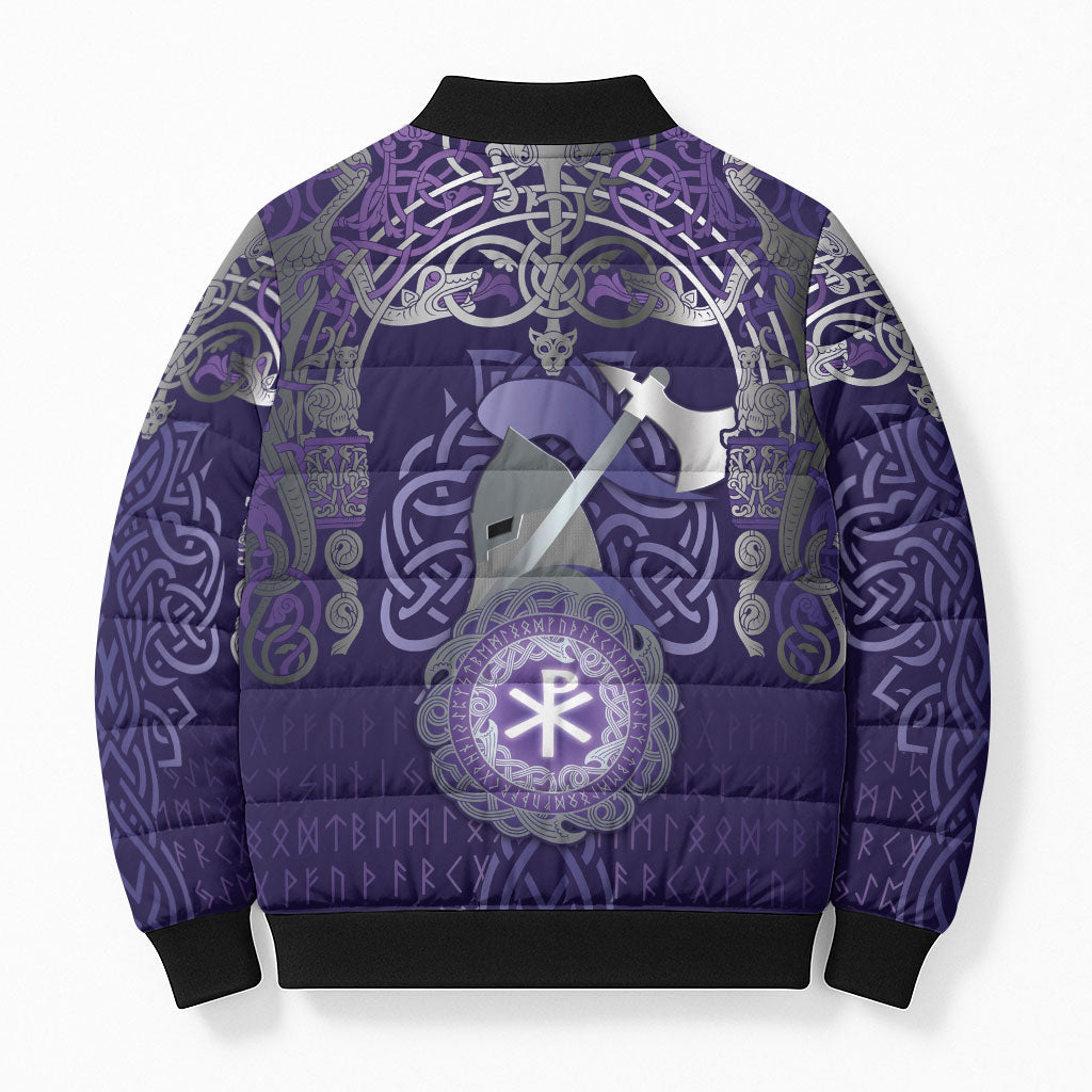 Vikings The Varangian Guard Bomber Puffer Jacket Ancient Chi Rho Symbols