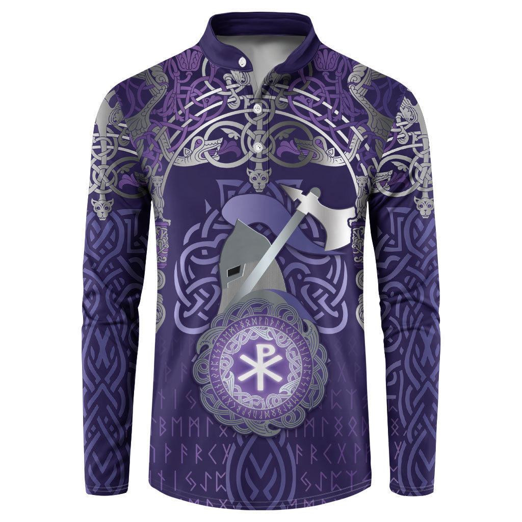 Vikings The Varangian Guard Button Sweatshirt Ancient Chi Rho Symbols