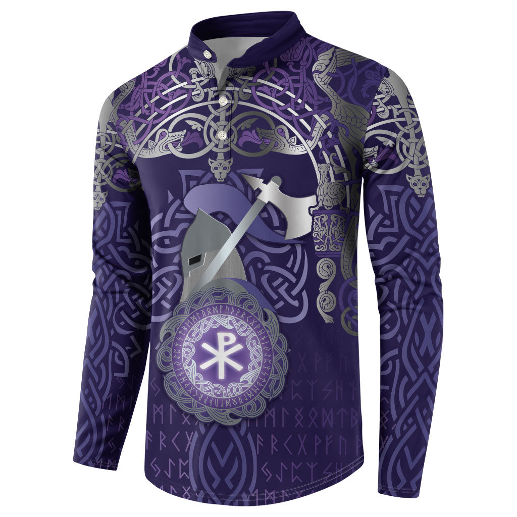 Vikings The Varangian Guard Button Sweatshirt Ancient Chi Rho Symbols