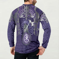 Vikings The Varangian Guard Button Sweatshirt Ancient Chi Rho Symbols