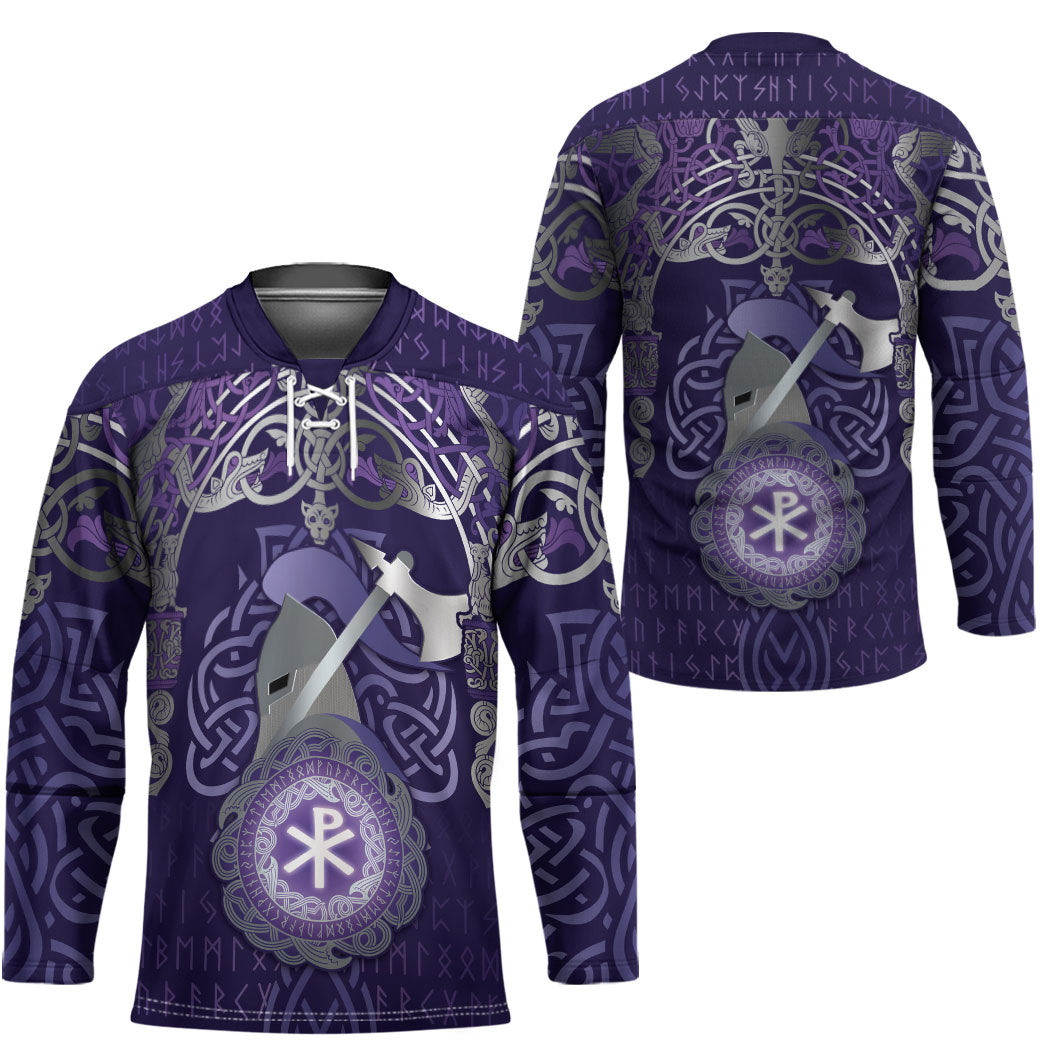 Vikings The Varangian Guard Hockey Jersey Ancient Chi Rho Symbols