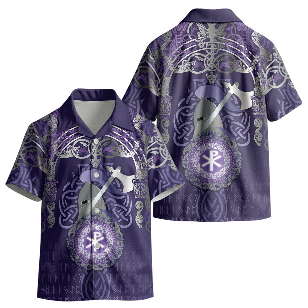 Vikings The Varangian Guard Kid Hawaiian Shirt Ancient Chi Rho Symbols DT05