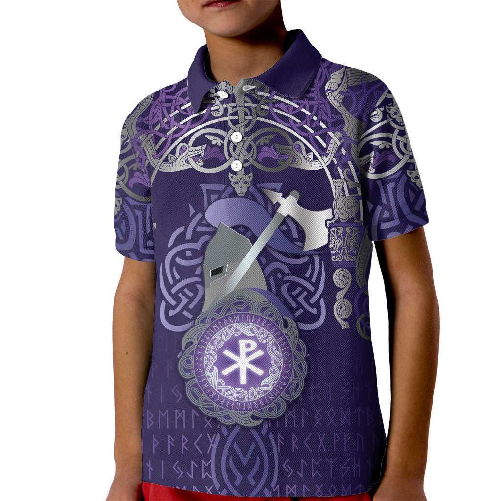 Vikings The Varangian Guard Kid Polo Shirt Ancient Chi Rho Symbols
