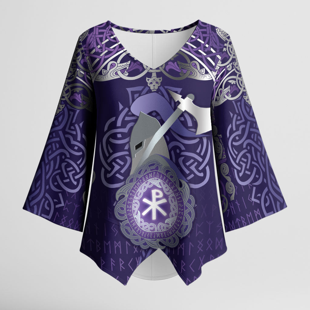 Vikings The Varangian Guard Kimono Sleeve Blouse Ancient Chi Rho Symbols