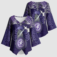 Vikings The Varangian Guard Kimono Sleeve Blouse Ancient Chi Rho Symbols