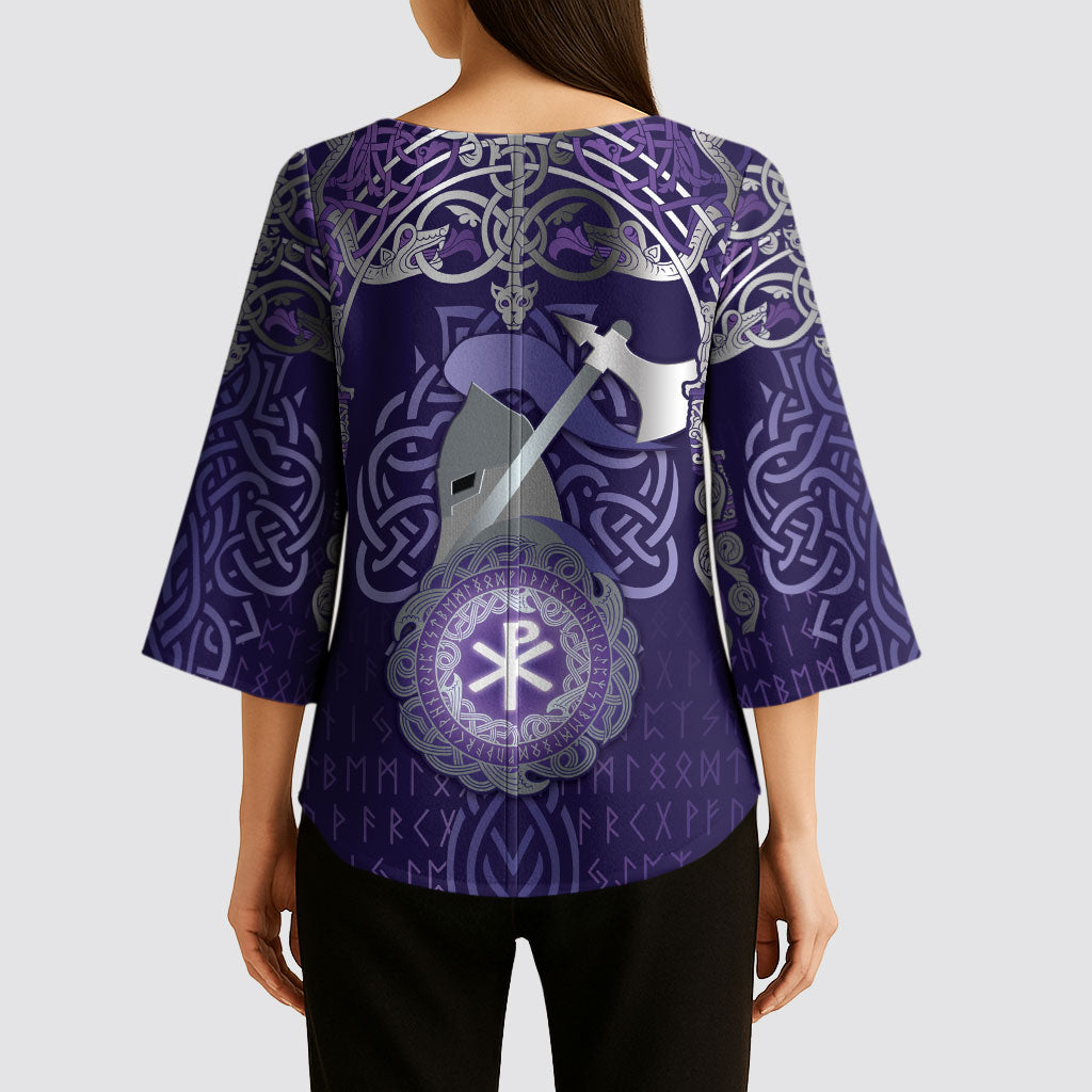 Vikings The Varangian Guard Kimono Sleeve Blouse Ancient Chi Rho Symbols