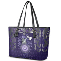 Vikings The Varangian Guard Leather Tote Bag Ancient Chi Rho Symbols