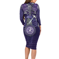 Vikings The Varangian Guard Long Sleeve Bodycon Dress Ancient Chi Rho Symbols