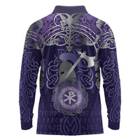 Vikings The Varangian Guard Long Sleeve Polo Shirt Ancient Chi Rho Symbols