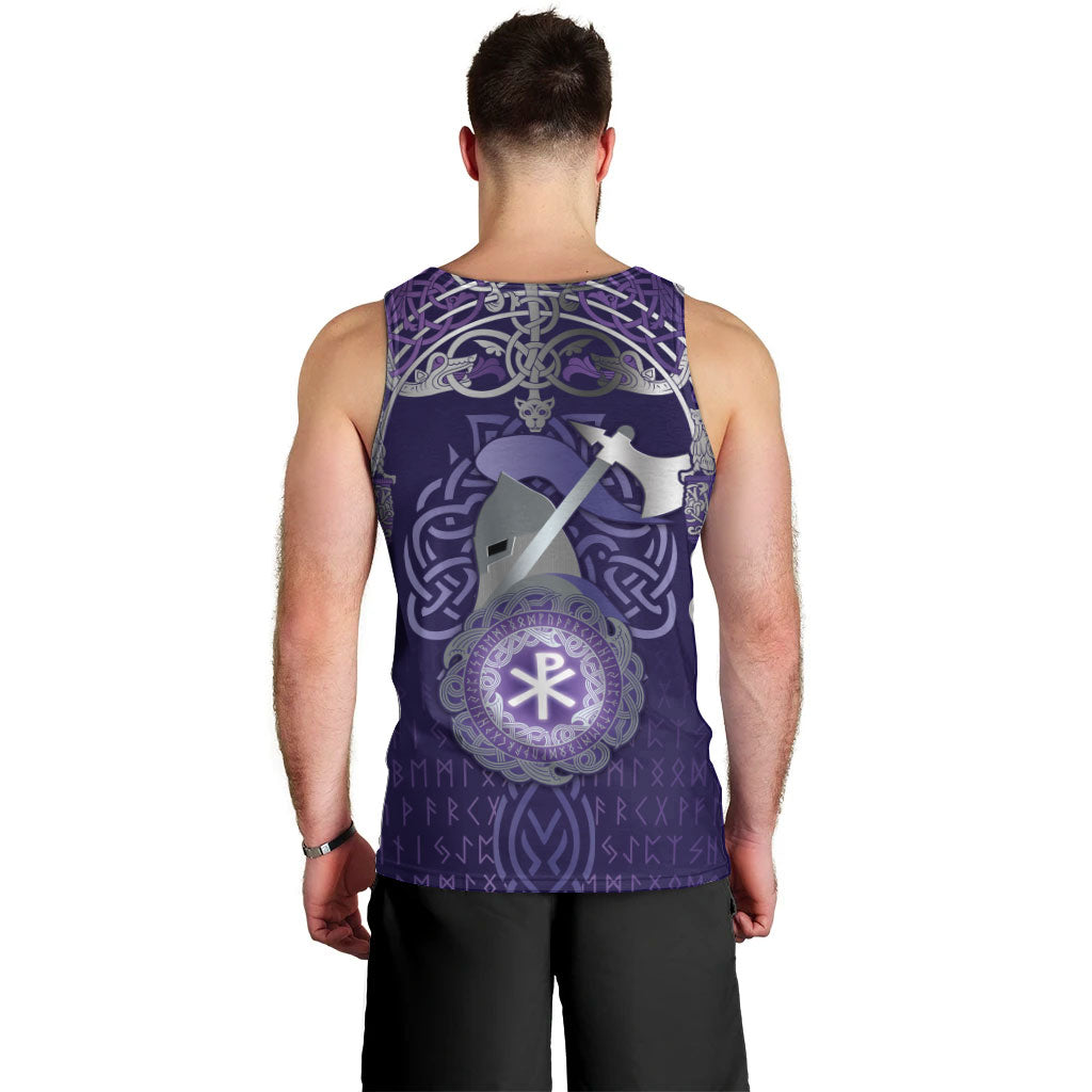 Vikings The Varangian Guard Men Tank Top Ancient Chi Rho Symbols