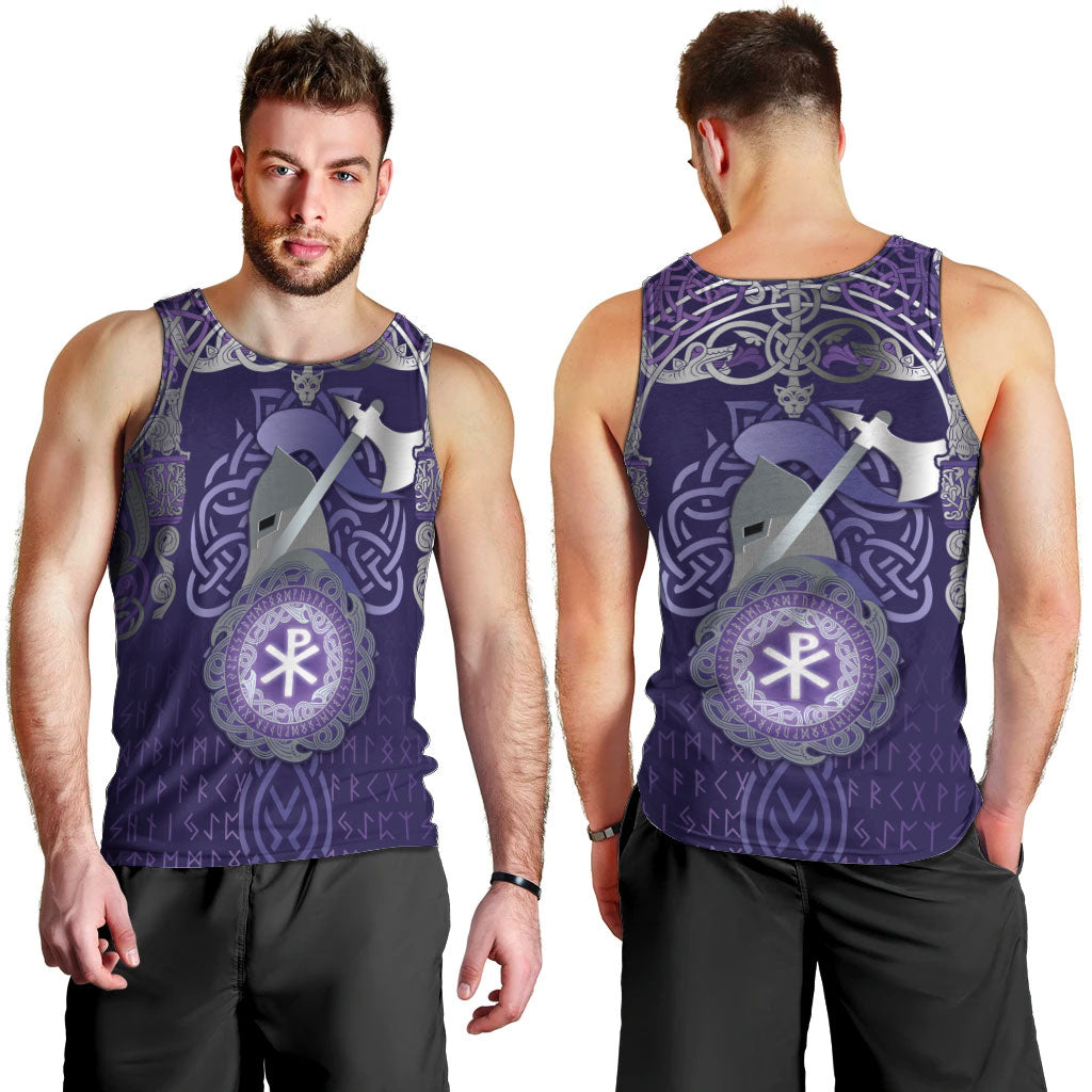 Vikings The Varangian Guard Men Tank Top Ancient Chi Rho Symbols