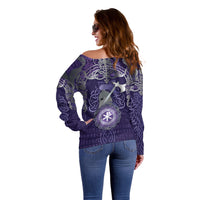 Vikings The Varangian Guard Off Shoulder Sweater Ancient Chi Rho Symbols