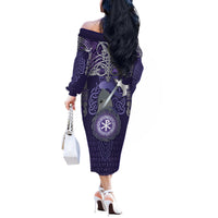Vikings The Varangian Guard Off The Shoulder Long Sleeve Dress Ancient Chi Rho Symbols
