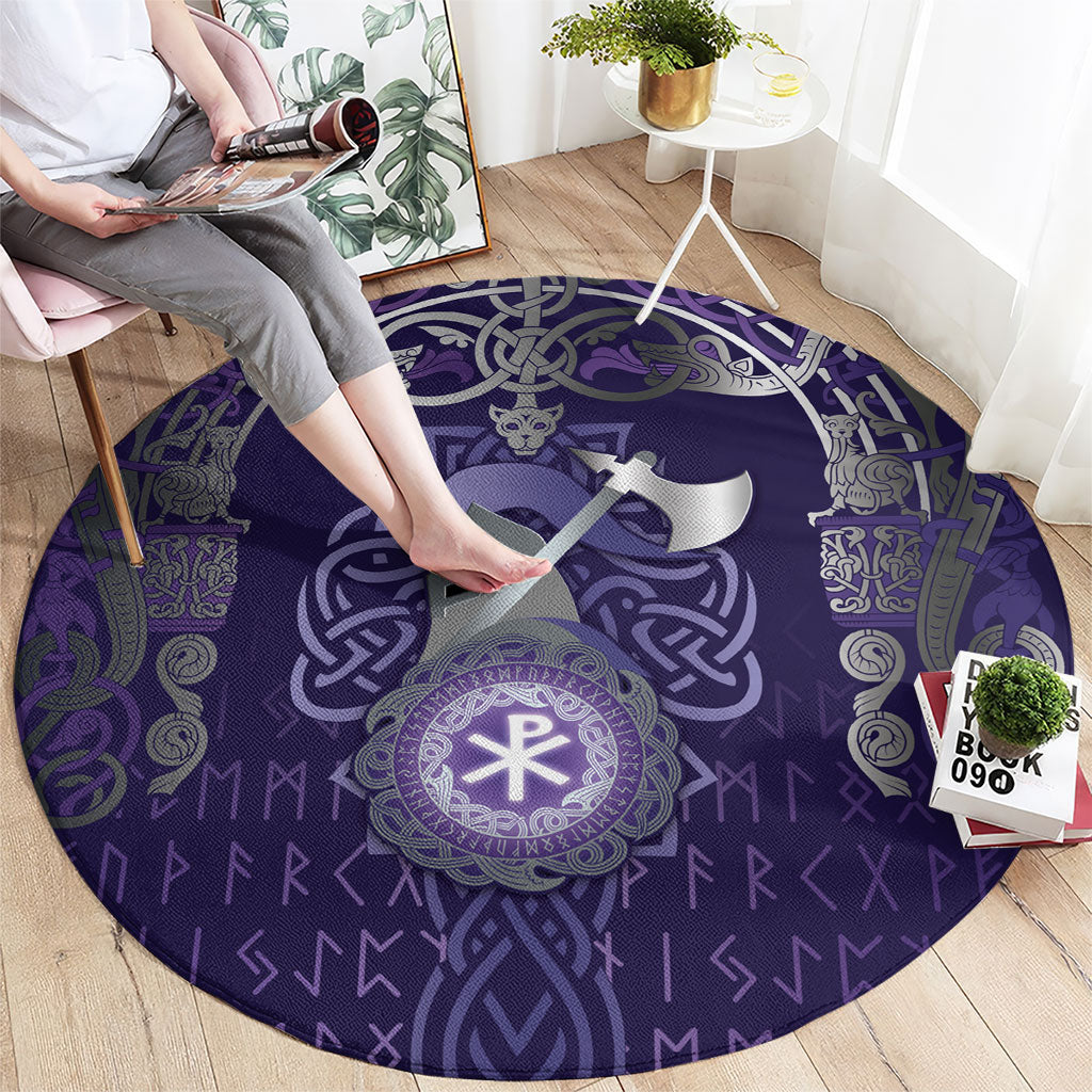 Vikings The Varangian Guard Round Carpet Ancient Chi Rho Symbols