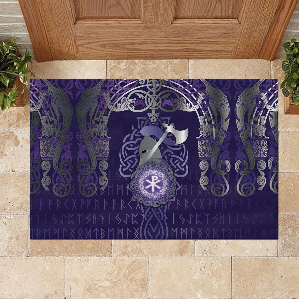 Vikings The Varangian Guard Rubber Doormat Ancient Chi Rho Symbols