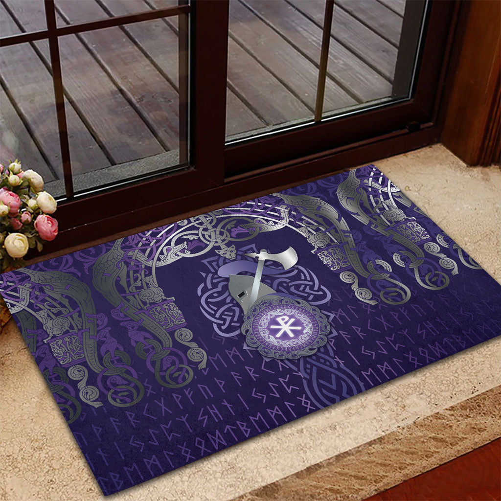 Vikings The Varangian Guard Rubber Doormat Ancient Chi Rho Symbols