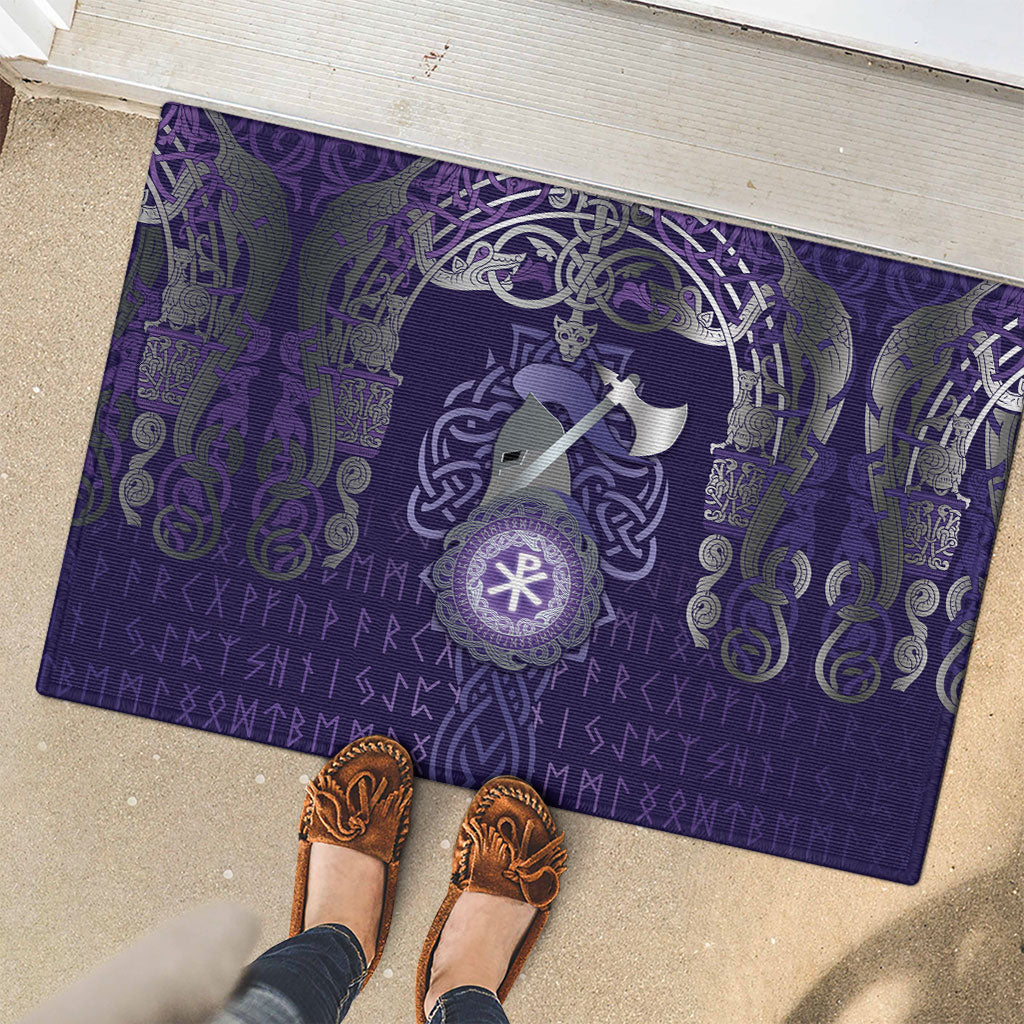 Vikings The Varangian Guard Rubber Doormat Ancient Chi Rho Symbols