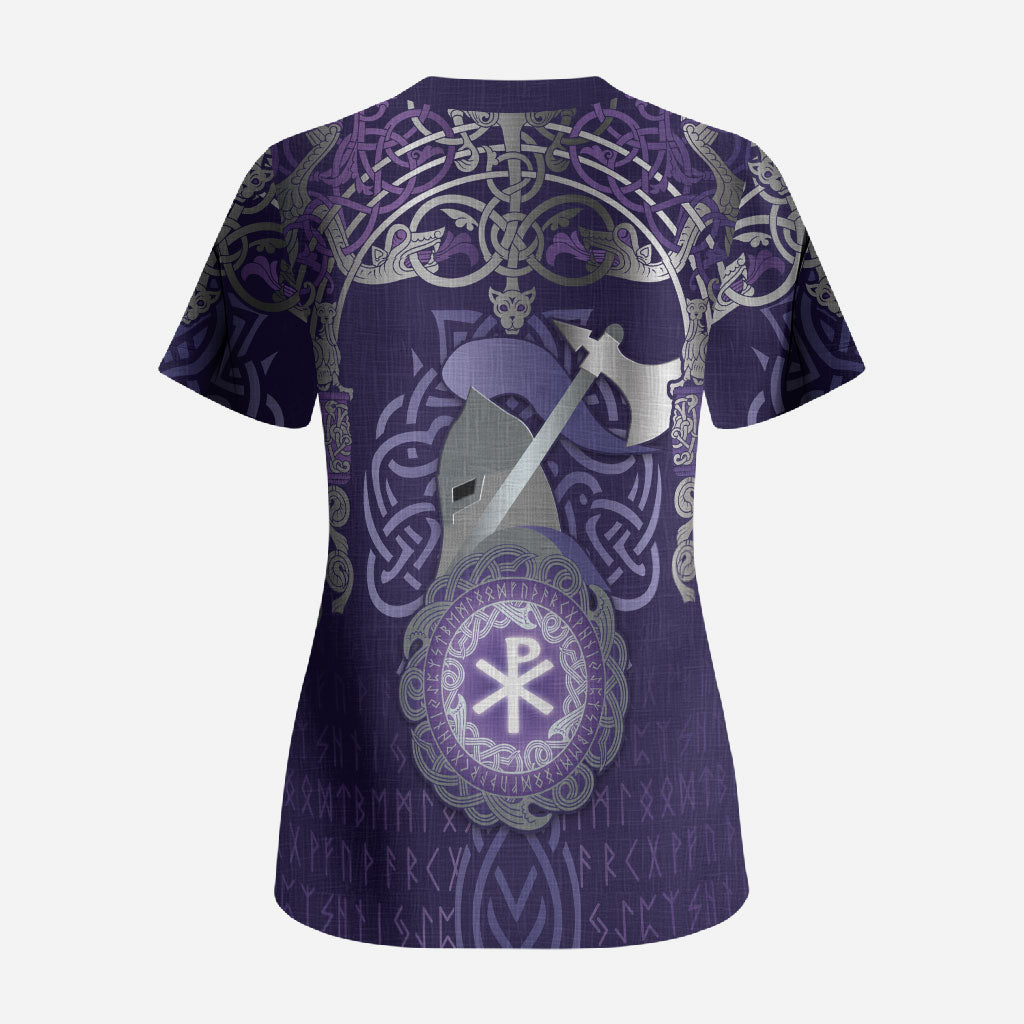 Vikings The Varangian Guard Scrub Top Ancient Chi Rho Symbols