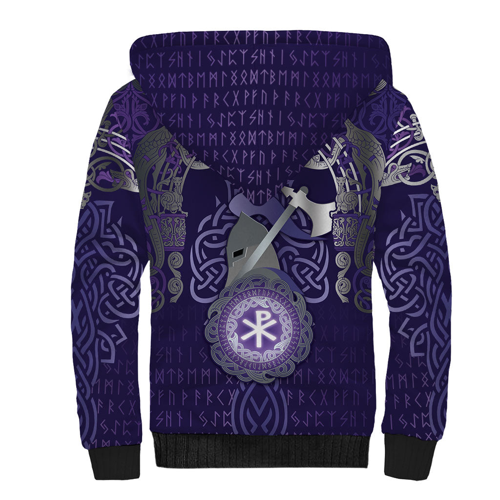 Vikings The Varangian Guard Sherpa Hoodie Ancient Chi Rho Symbols