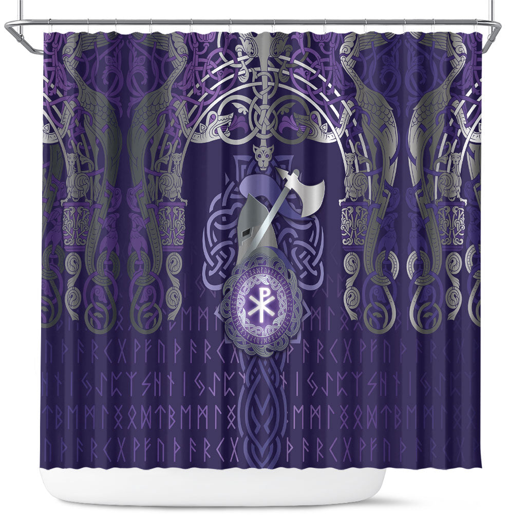 Vikings The Varangian Guard Shower Curtain Ancient Chi Rho Symbols