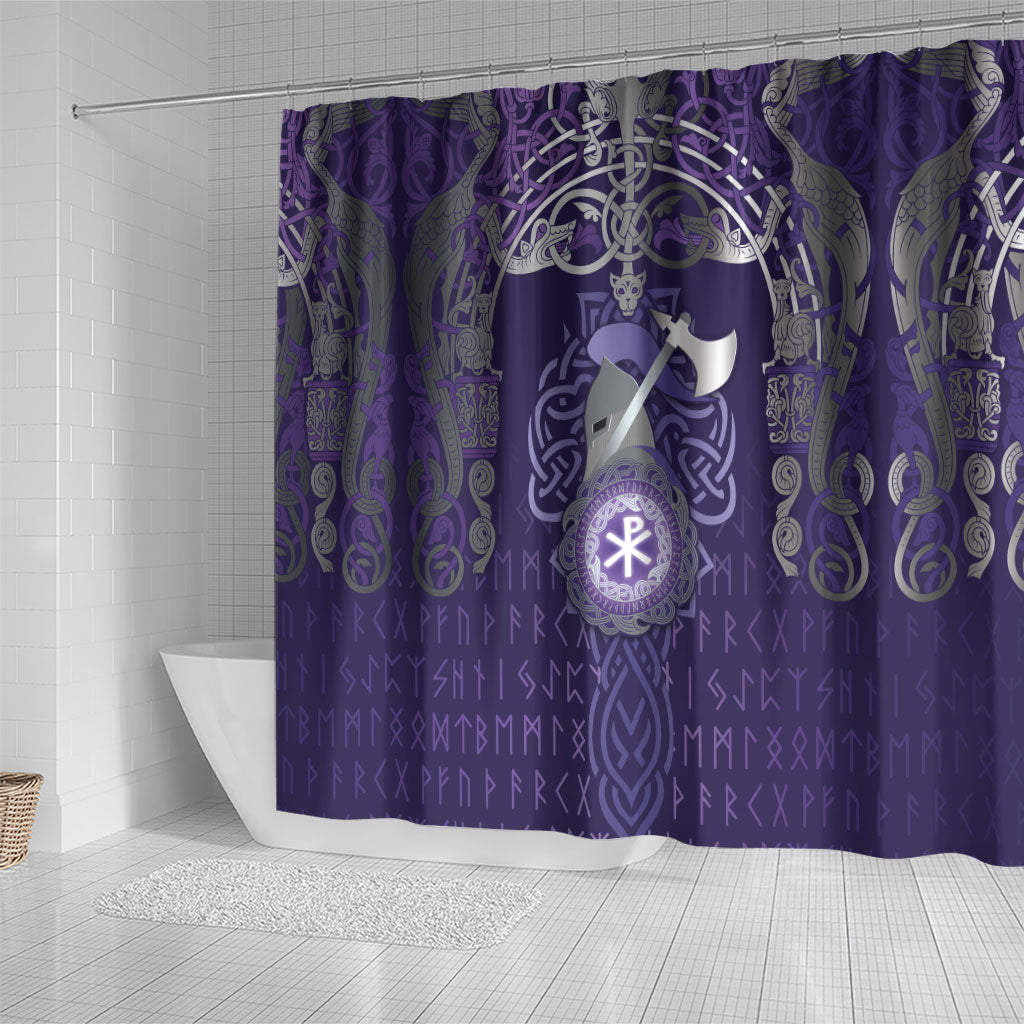 Vikings The Varangian Guard Shower Curtain Ancient Chi Rho Symbols