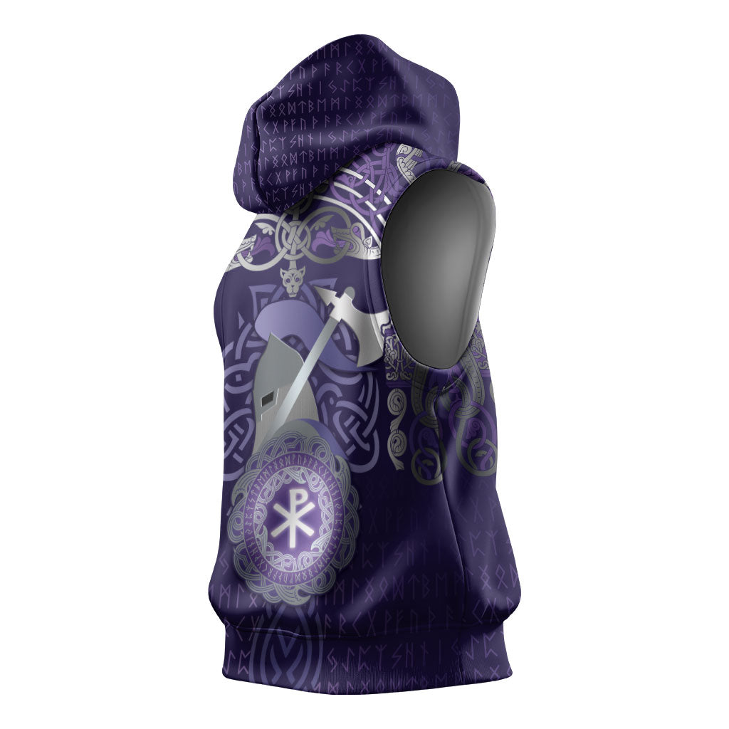 Vikings The Varangian Guard Sleeveless Hoodie Ancient Chi Rho Symbols