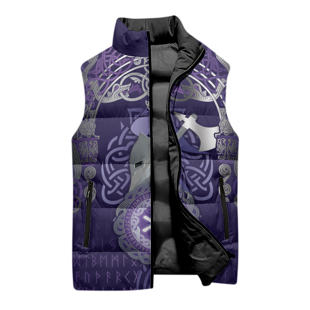 Vikings The Varangian Guard Sleeveless Puffer Jacket Ancient Chi Rho Symbols