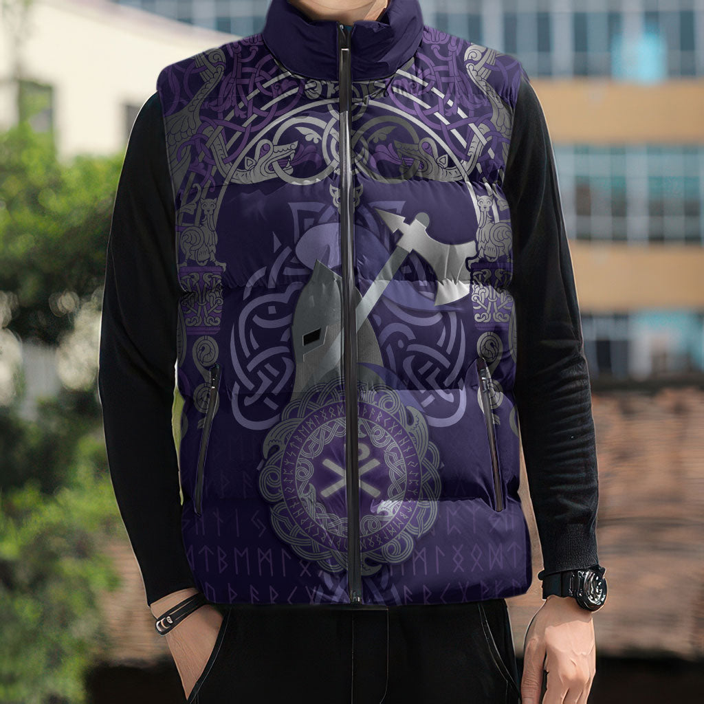 Vikings The Varangian Guard Sleeveless Puffer Jacket Ancient Chi Rho Symbols